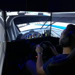 Hayden in the simulator pod