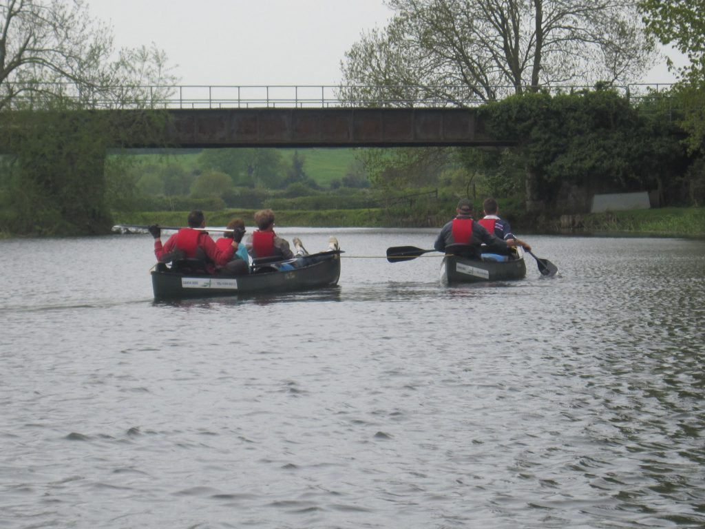 Rowing down the river