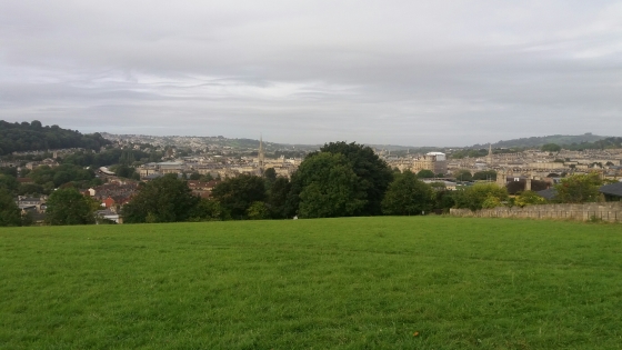 View of Bath city from a hilltop