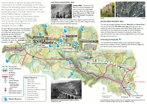 Map showing the monsal trail