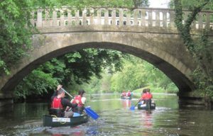 Rowing down the river